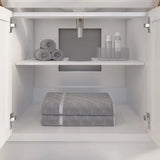 Studio Bathe Calais III Vanity in White Finish with Engineered Stone Countertop