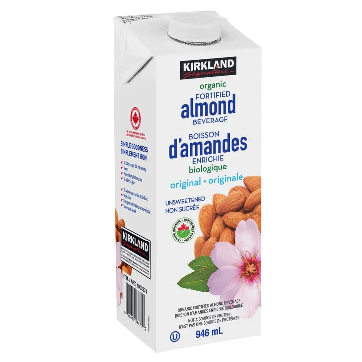 Kirkland Signature Organic Almond Beverage Original, 6 × 946 mL