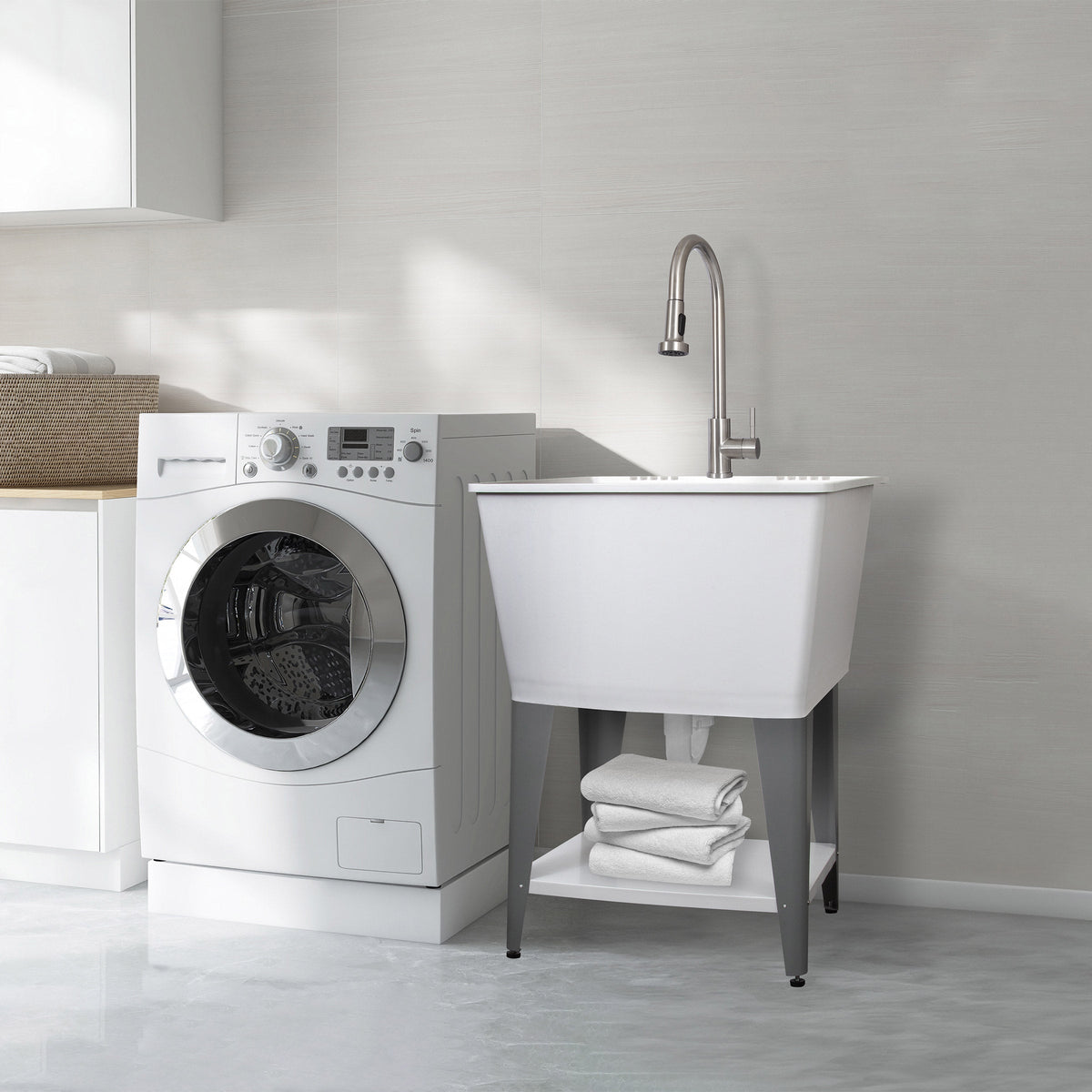 Transform 24 in. Freestanding Utility Sink with Faucet