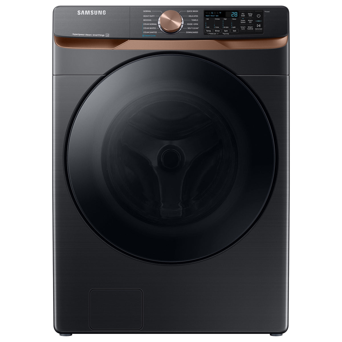 Samsung 27 in. 5.8 cu. ft. Black Stainless Steel Front Load Washer with Super Speed Wash and Steam