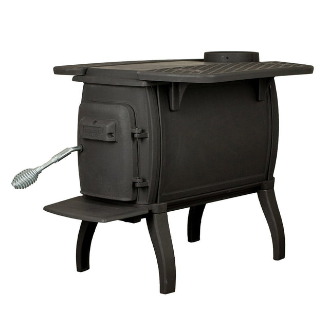 Cast Iron Wood Stove with Dual Side Tables X3
