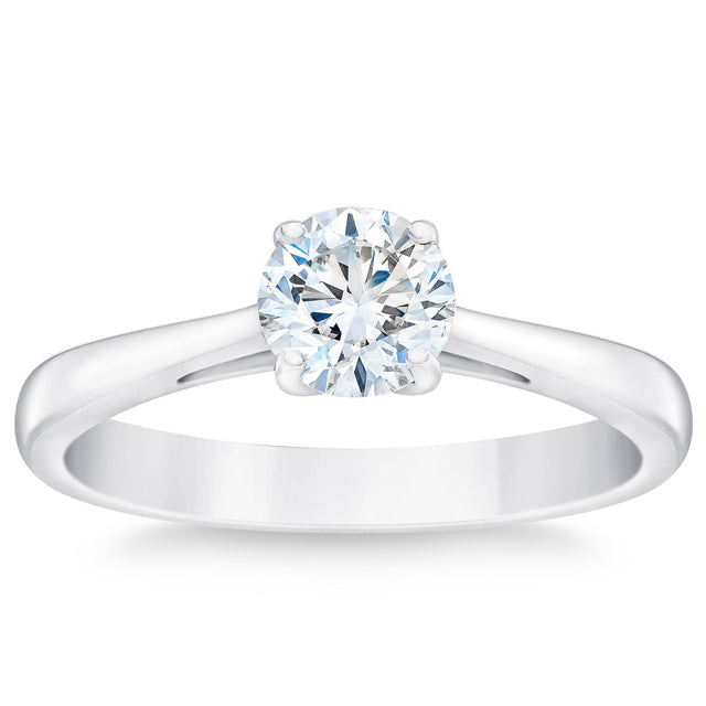 Round Brilliant Diamond Solitaire Ring (0.70 ct) E4