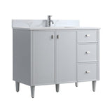 SERA Cape Cod Vanity in Hampton Grey Finish with Engineered Calcutta Marble Countertop