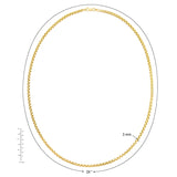 High Polish and Diamond Cut Round Box Chain