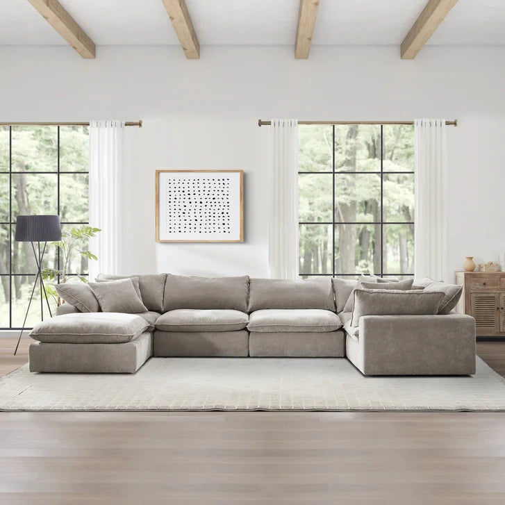 Aiden & Ivy Sereen 6-piece Fabric Sectional