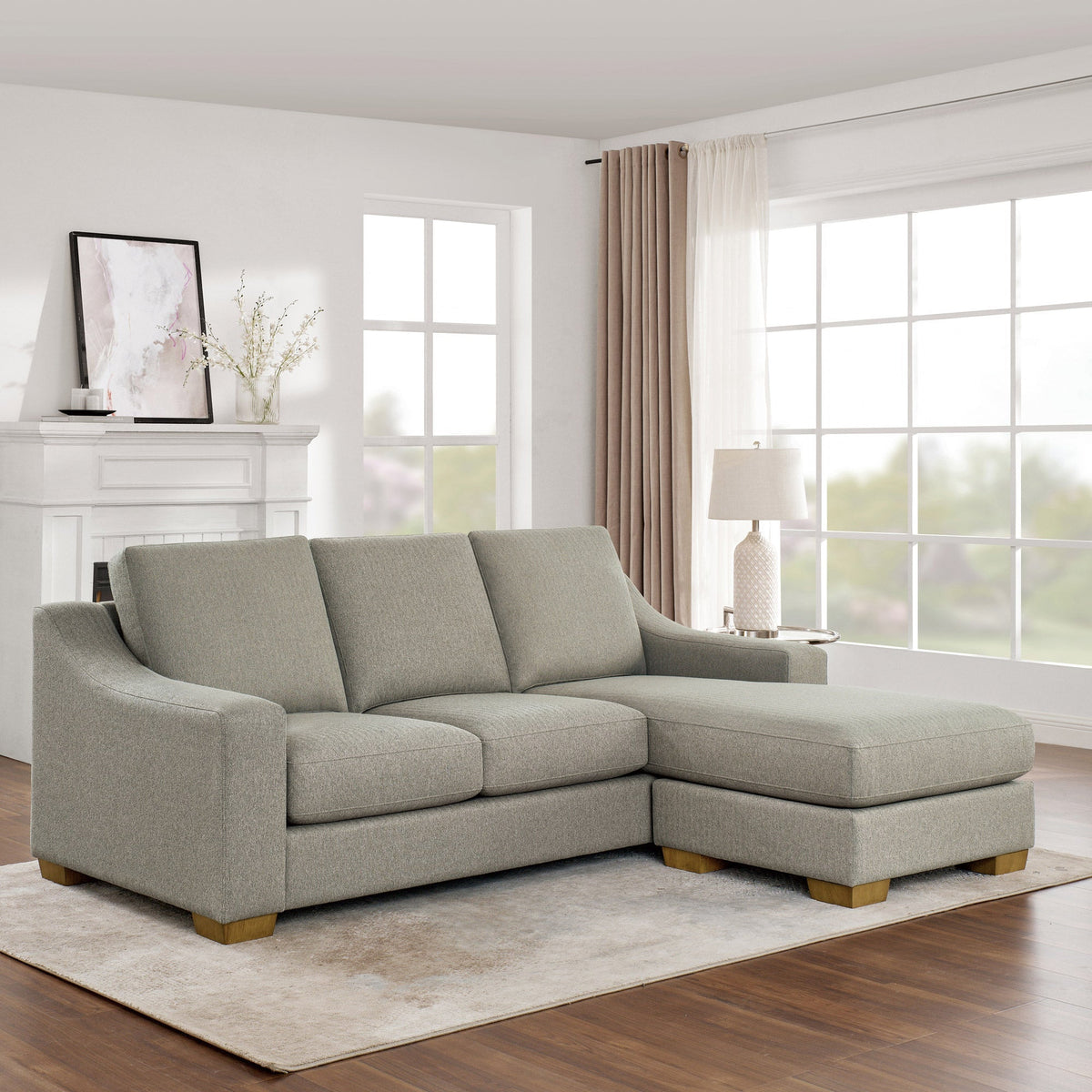 Thomasville Dillard 2-piece Fabric Sofa with Reversible Chaise