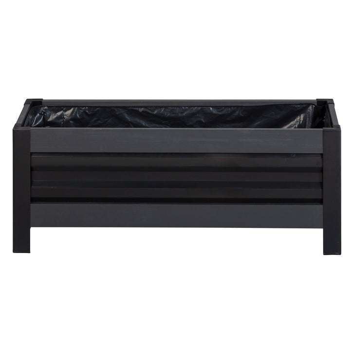 Grapevine Millhouse 37in Planter, Black