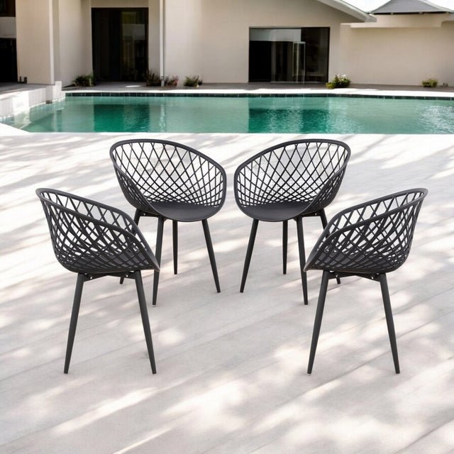 Patioflare Plus Collection Patio Dining Chairs 4-pack S4