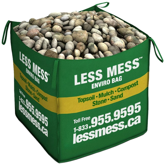 Less Mess River Stone - Now available in most Major Cities across - ON, BC, AB, SK, QC, and NB - Free Delivery S5