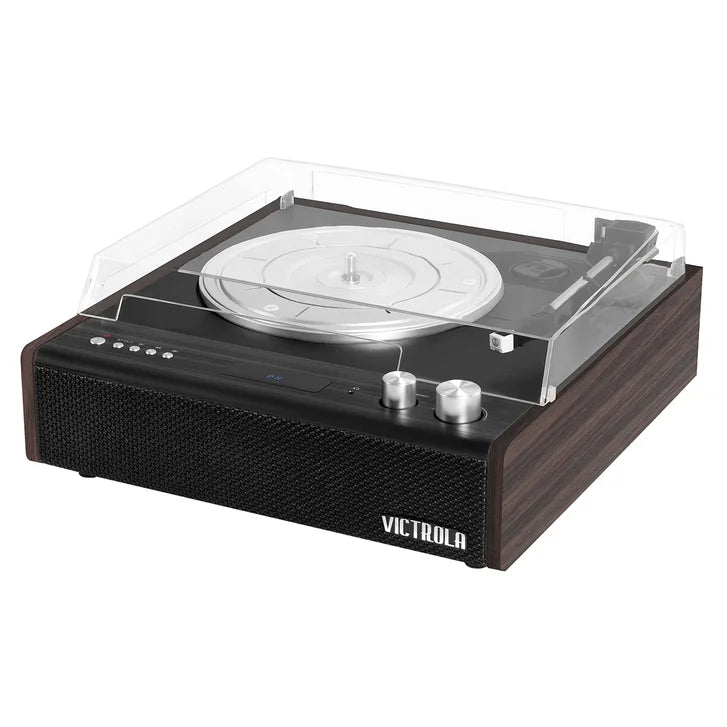 Victrola Eastwood 4 in 1 Stereo Audio System with 3-speed Turntable, Espresso