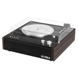 Victrola Eastwood 4 in 1 Stereo Audio System with 3-speed Turntable, Espresso