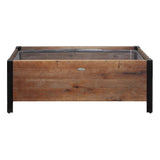 Grapevine Urban Garden Planter, Recycled Wood and Metal, Rectangular, 37 in