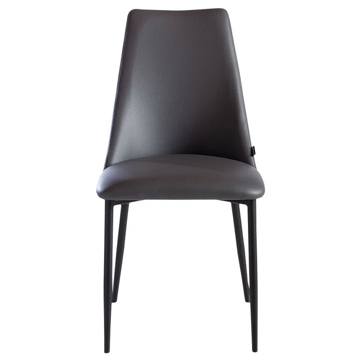 Peressini Flore Grey Dining Chair with Black Metal Frame, 2-pack, Made in Italy