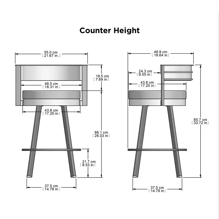 Amisco Browser Bar Stool or Counter Stool