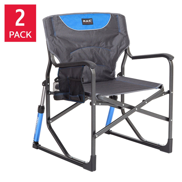 Mac Sports Rock N Lock Director Camping Chair, 2-pack X8