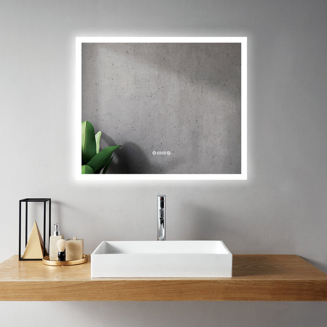 SERA LED Mirror Frosted Edge with Time and Temperature Function V7