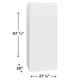Frigidaire 28 in. 13 cu ft. White Convertible Upright Freezer or Refrigerator with Reversible Door