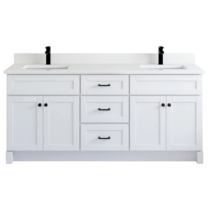 VanGo Willow Vanity in White with Quartz Countertop