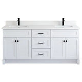 VanGo Willow Vanity in White with Quartz Countertop