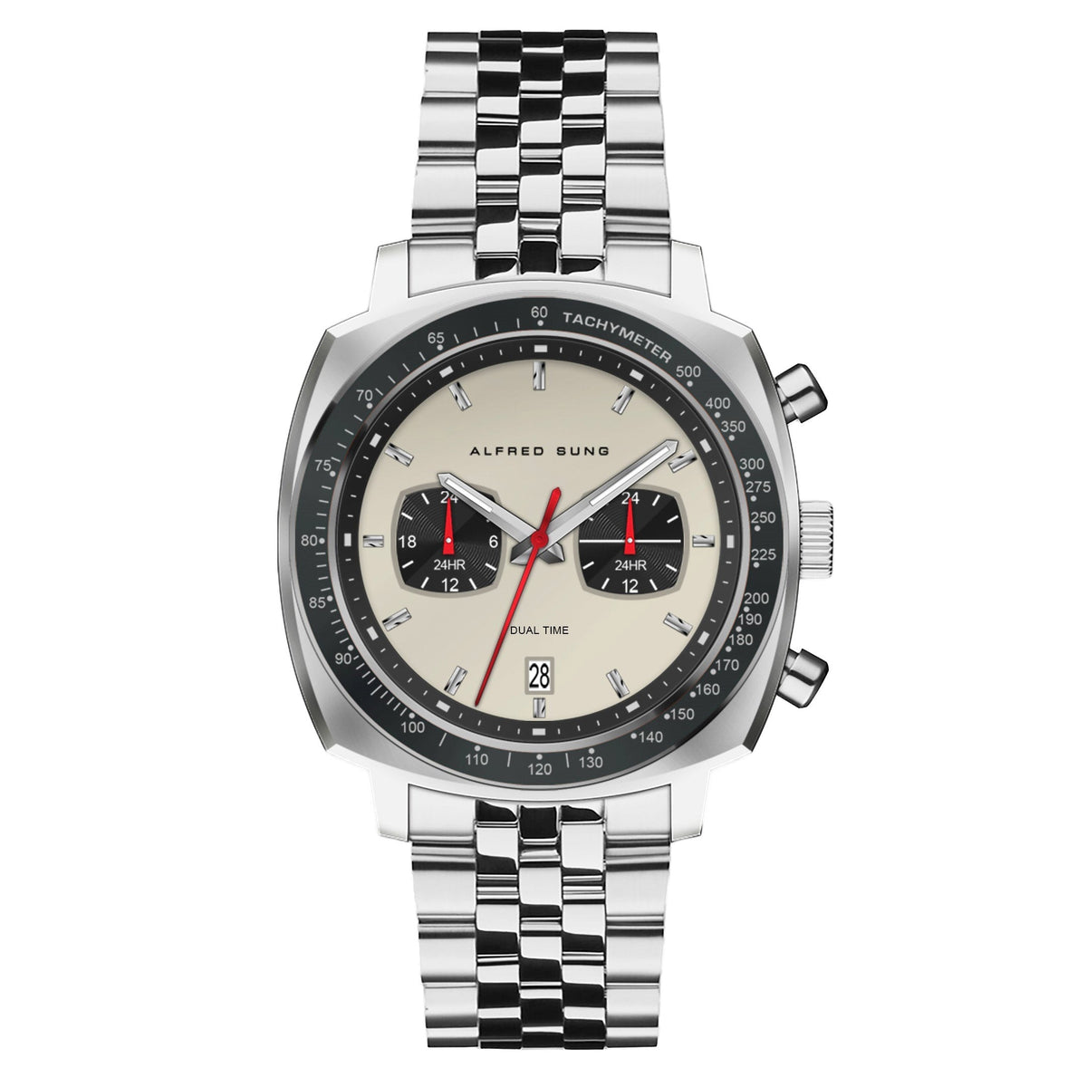 Alfred Sung Grey Dial Men's Watch