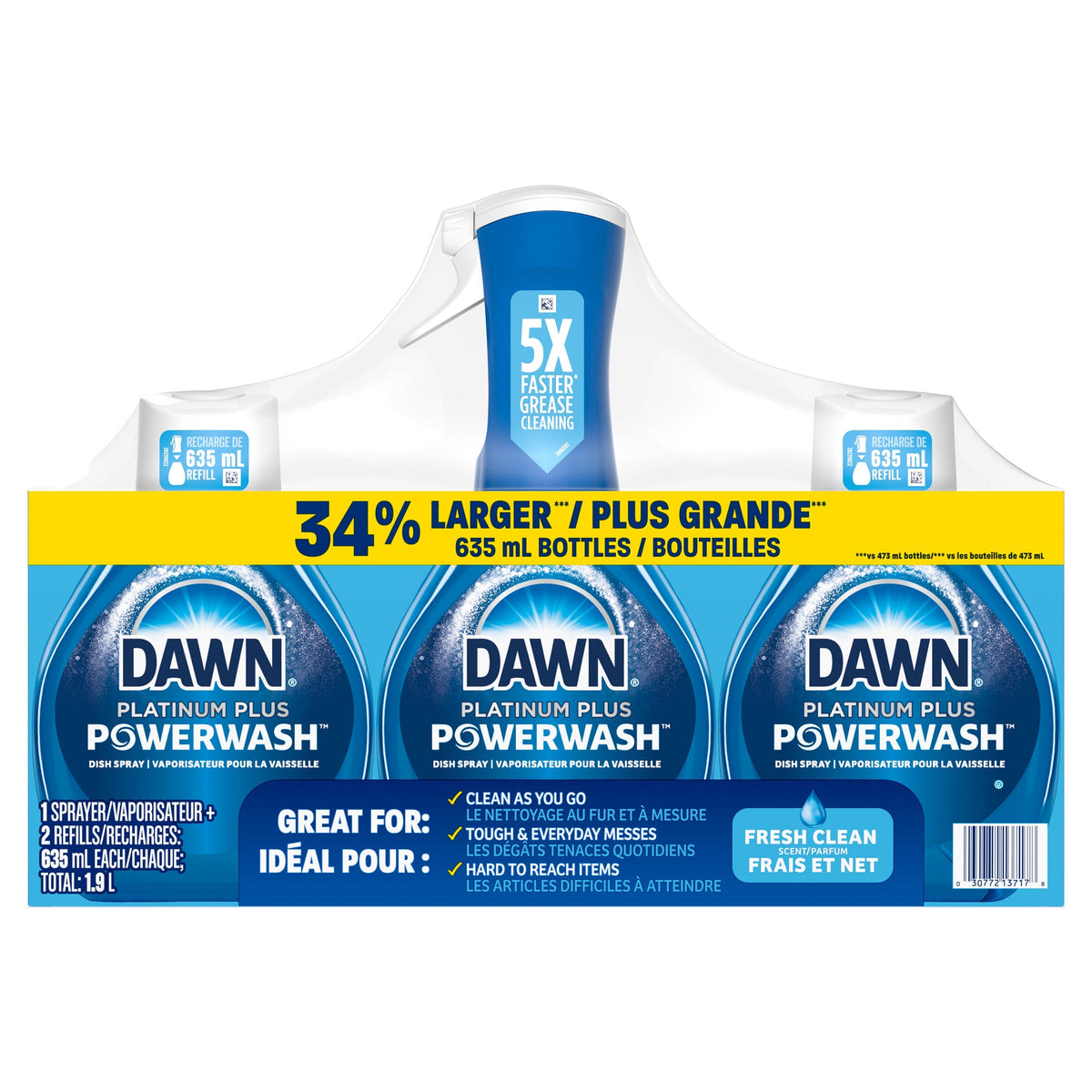 Dawn Powerwash Dish Spray, 3 × 635 mL