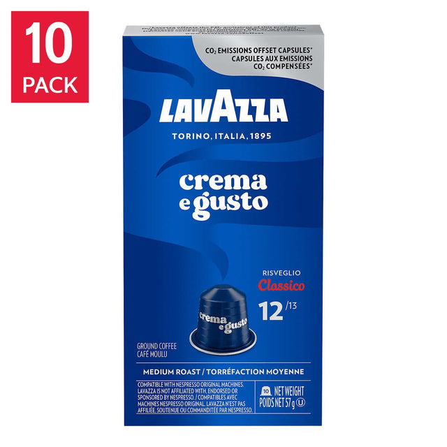 Lavazza Crema e Gusto Nespresso Compatible Coffee Pods, 100-count C9