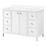 OVE Decors Margie Vanity in White Finish with Quartz Countertop