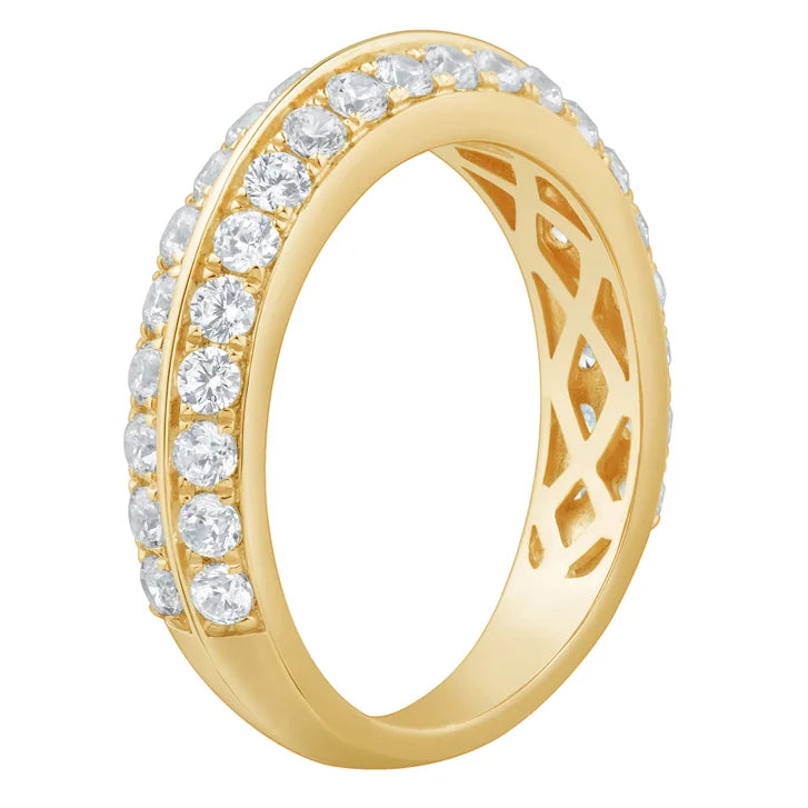 Round Brilliant Diamond Two Row Band (1.00 ctw)