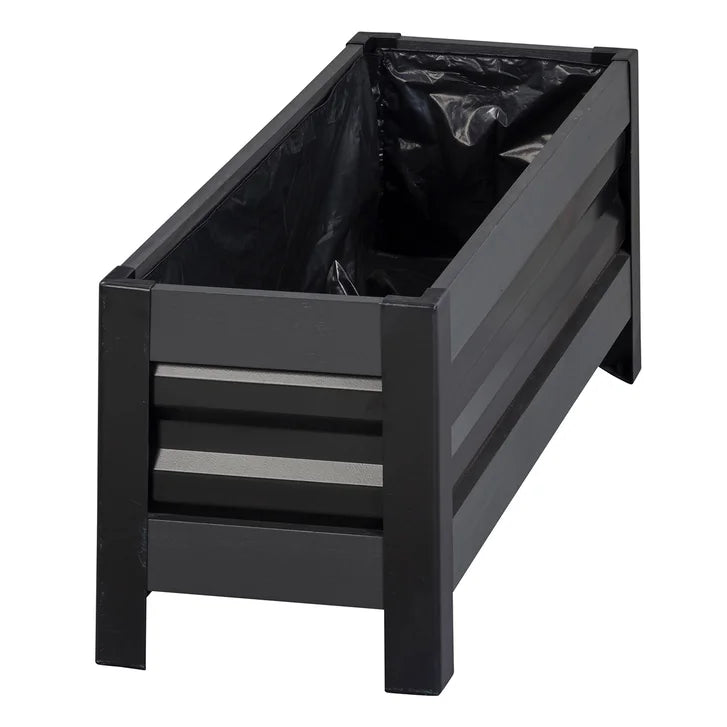 Grapevine Millhouse 37in Planter, Black