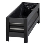 Grapevine Millhouse 37in Planter, Black