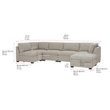 Thomasville Tisdale 6-piece Fabric Sectional with Storage Ottoman