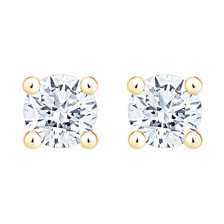Round Brilliant Diamond Stud Earrings (0.48 ctw)