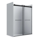 Appollo Geneva 60 in. Alcove Shower Kit in Matte Black