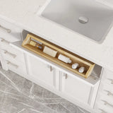 Studio Bathe Calais III Vanity in White Finish with Engineered Stone Countertop