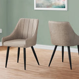 Ari Modern Dining Chair, 2-pack with Black Legs