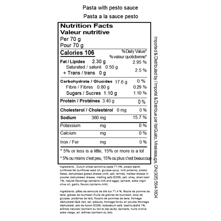 Pasta Formia Instant Pasta Meal, 24 × 70 g