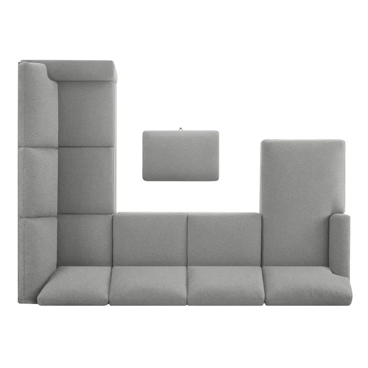 Thomasville Langdon 4-piece Fabric Sectional with Storage Ottoman