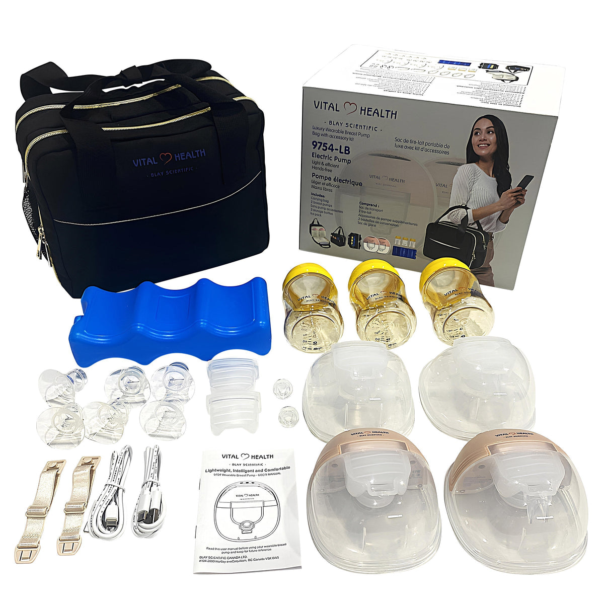 Vital Health Wearable Breast Pump with Luxury Bag