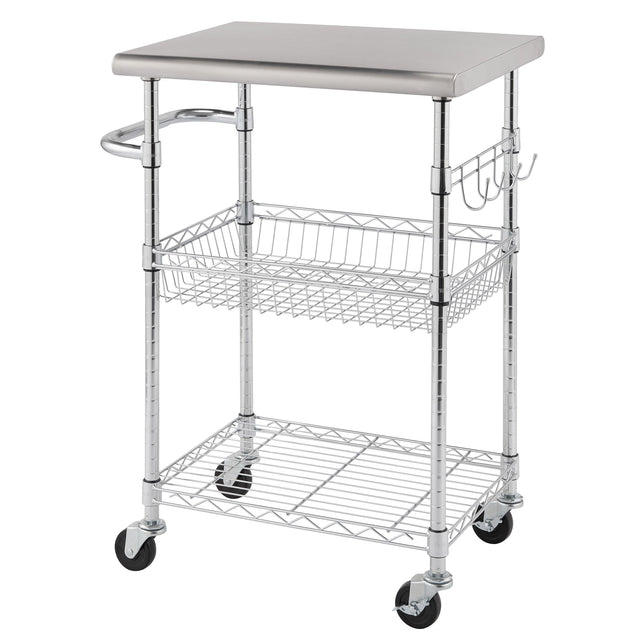 Trinity Stainless Steel Kitchen Cart 60.96cm (24in) P2
