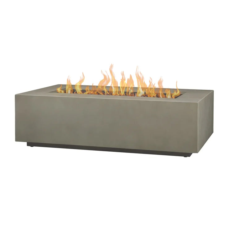 Real Flame Aegean Steel 50 in. Rectangle Fireplace