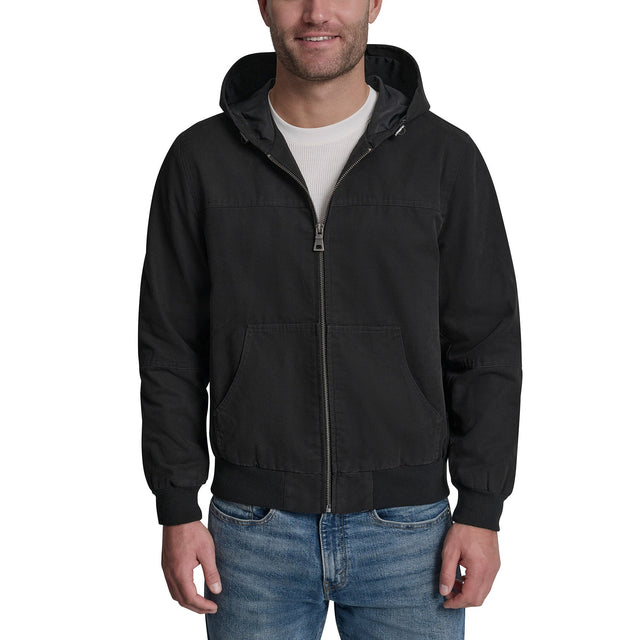 G.H. Bass & Co. Men's Canvas Jacket with Hood Y8
