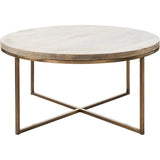Liana Round Coffee Table with Wood Top