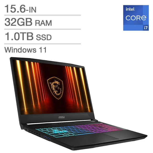 MSI Katana 15 HX 15.6-in. Gaming Laptop, Intel Core i7-14650HX - 32GB RAM, 1TB SSD, 8GB NVIDIA GeForce RTX 5060 G8