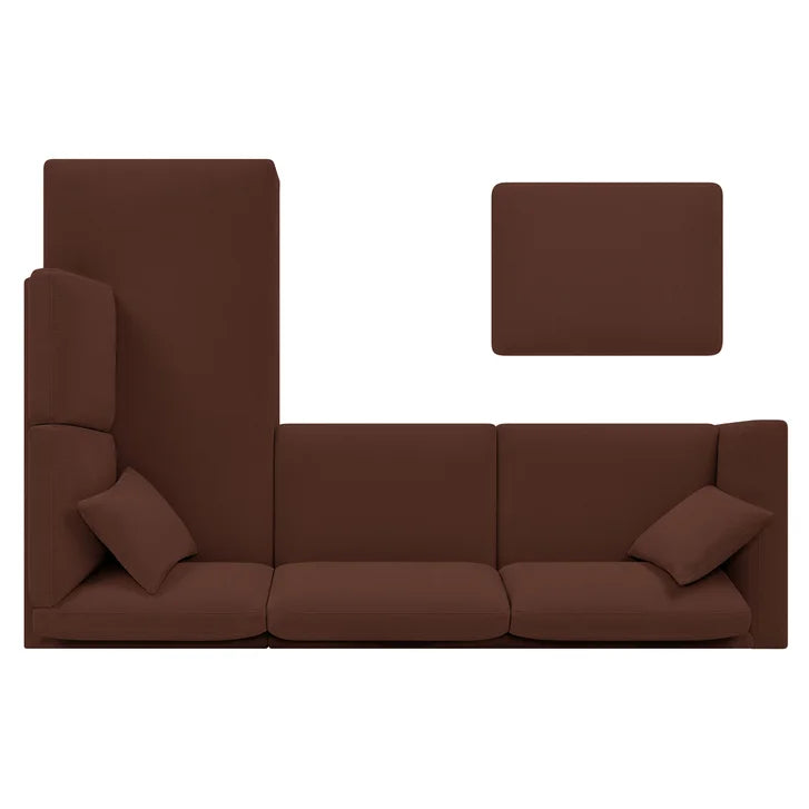 Thomasville Walsen 3-piece Fabric Sectional with Storage Ottoman