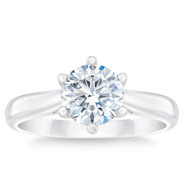 2.05 ct Round Brilliant Cut, Clarity VS1, Colour F, Diamond Solitaire Ring V8
