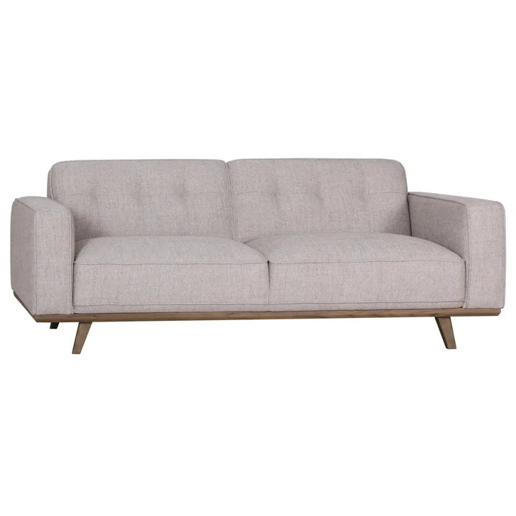 Fabric Sofa with Solid Oak Base