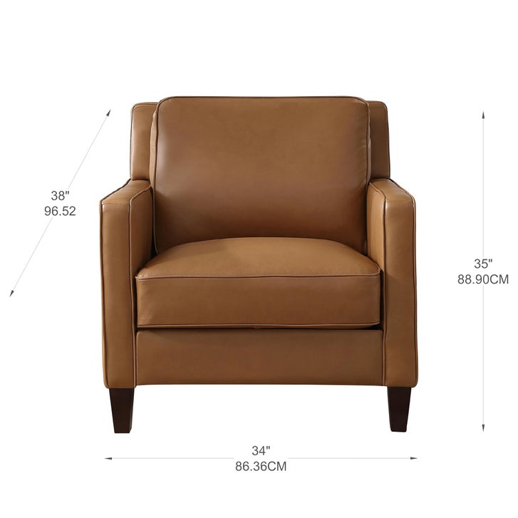 Prospera Home West Park Top-grain Leather Sofa and 2 Chairs
