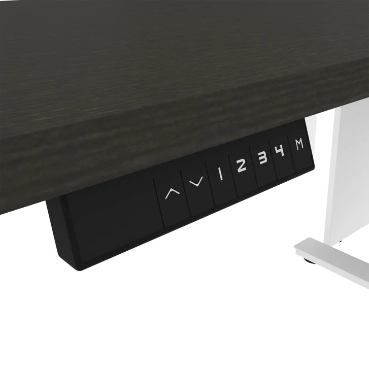 Bestar Upstand 4-piece L-shaped Workstation with Height Adjustable Desk
