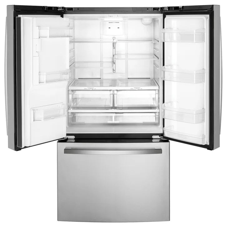 GE 36 in. 21.9 cu. ft. Stainless Steel Counter-Depth French Door Refrigerator with External Ice and Water Dispenser