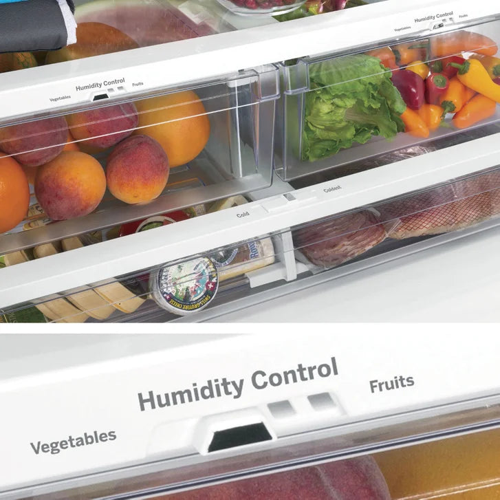 GE 33 in. 24.8 cu ft. Stainless Steel French Door Refrigerator with Internal Water Dispenser